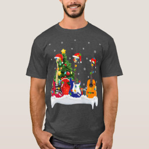 Guitar Music Lover Matching Weihnachtsmannmütze Gu T-Shirt