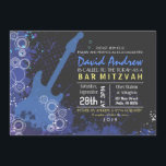 GUITAR Musical Bar Bat Mitzvah Einladung Party<br><div class="desc">Alle meine Designs sind ONE-OF-A-KIND Original-Kunstwerke von mir entworfen! Sie können sie nur hier finden! Die meisten werden mit Adobe Illustrator oder Adobe Fotoshop erstellt. Andere sind einzigartige handbemalte Gegenstände in Aquarell, Gouache und Indische Tinten. Alle Hintergrundfarben, Schriftart und Texte können nach Ihren Wünschen geändert werden. Ich kann sogar die...</div>