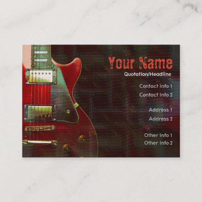 GUITAR Musicalia Business Card Visitenkarte (Vorderseite)