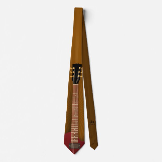 Guitar Necktie Music-Themed Design Version 2 Krawatte (Vorderseite)
