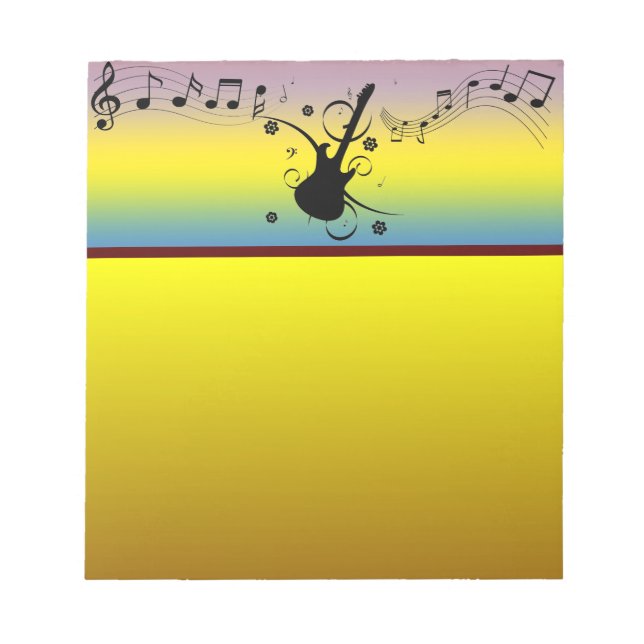 Guitar Notepad Notizblock (Vorderseite)