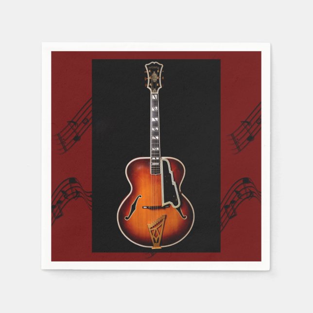 "Guitar Notes" Serviette (Vorderseite)