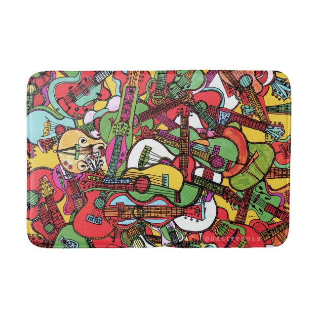 Guitar Party Bath Mat Badematte (Vorderseite)
