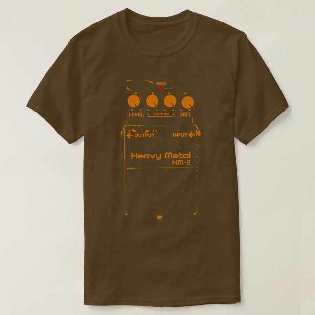 Guitar Pedal Boss HM2 Kissen T-Shirt (Design vorne)