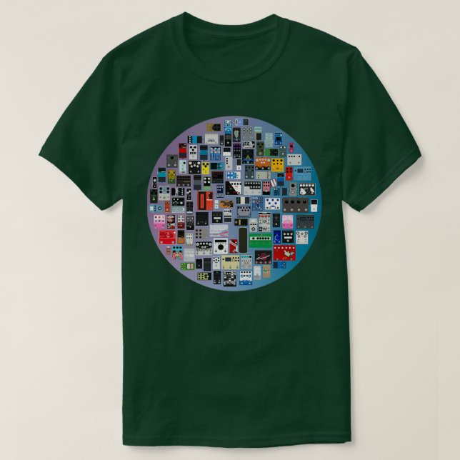Guitar Pedal Collage T-Shirt (Design vorne)