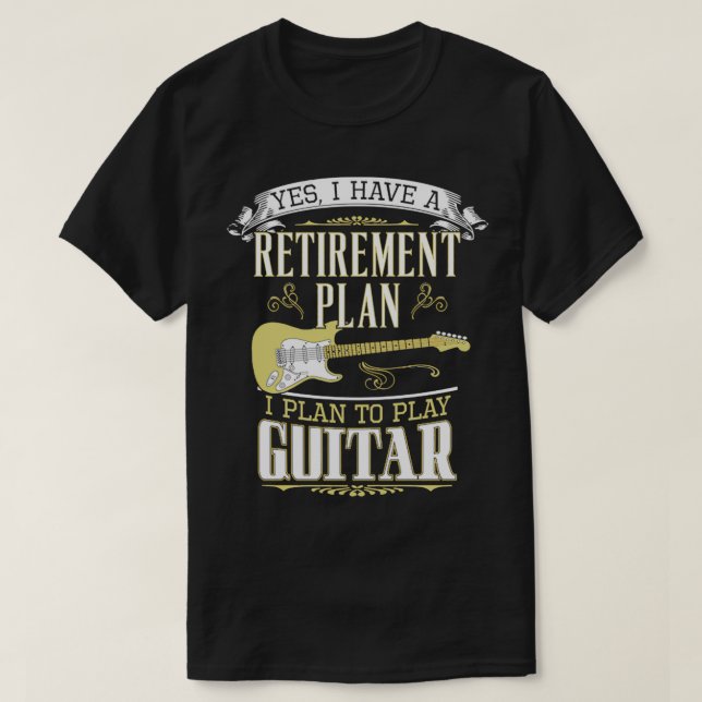 Guitar-Pensionsplan T-Shirt (Design vorne)