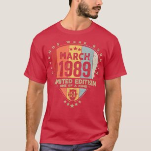 Guitar PickLegends Were Born In March 1989 Guitar T-Shirt