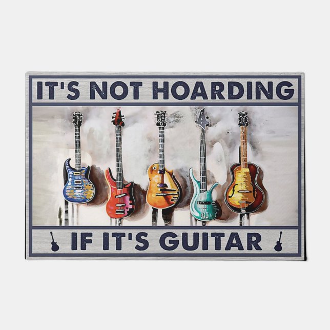 Guitar Player Gift, Gitarre Willkommen Doormat Fußmatte (Vorderseite)