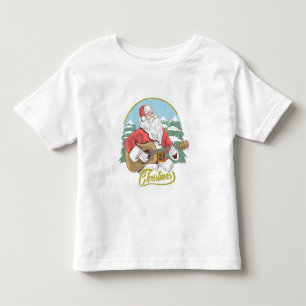 Guitar Playing Santa Claus   Weihnachten Kleinkind T-shirt