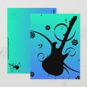 Guitar Postcard Postkarte