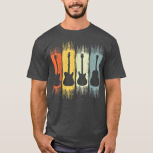 Guitar Retro Vintage Coole Gitarrist Music Lover M T-Shirt