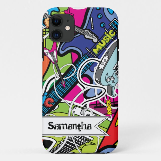 Guitar Rock iPhone 5 Mate à peine là™ Coque (Dos)