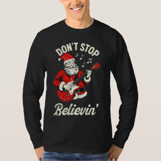 Guitar Santa Weihnachten T-Shirt