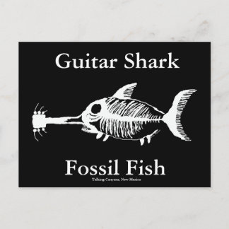 Guitar Shark Fossil Fish Postkarte