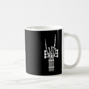 Guitar Skeleton Rock'n'Roll Rocker Sign Punk Hallo Kaffeetasse