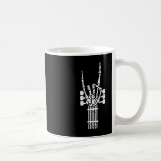 Guitar Skeleton Rock'n'Roll Rocker Sign Punk Hallo Kaffeetasse