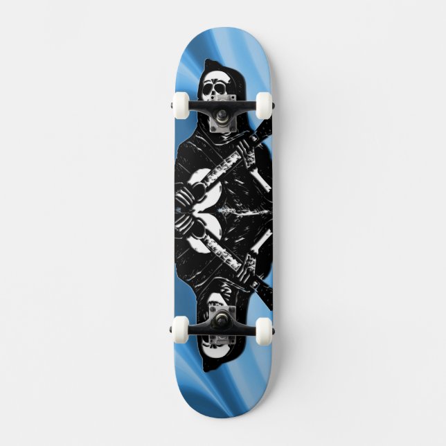 Guitar Skeleton Skate Board Skateboard (Vorderseite)