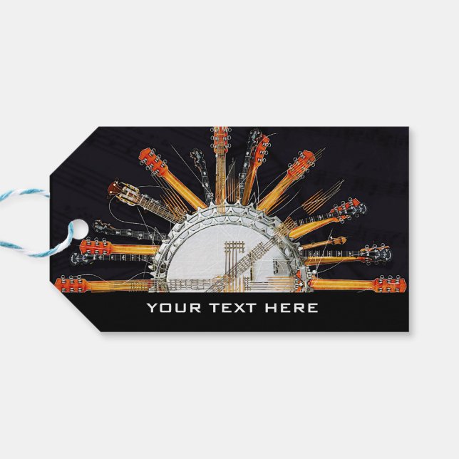 GUITAR STRINGS IN DER SONNE GESCHENKANHÄNGER (Rückseite Horizontal)