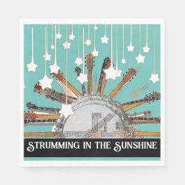 GUITAR STRINGS IN DER SONNE SERVIETTE