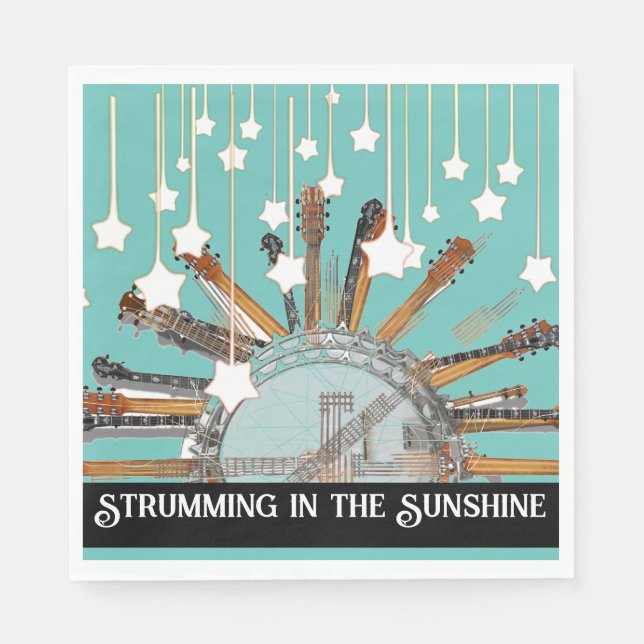 GUITAR STRINGS IN DER SONNE SERVIETTE (Vorderseite)