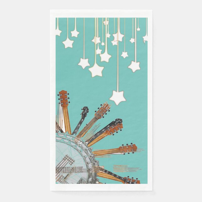 GUITAR STRINGS IN DER SONNE SERVIETTE (Vorderseite)