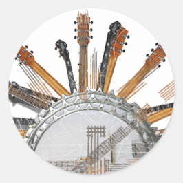 GUITAR STRINGS IN THE SUN RUNDER AUFKLEBER