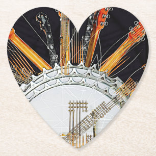 GUITAR STRINIERT DIE SONNE UNTERSETZER