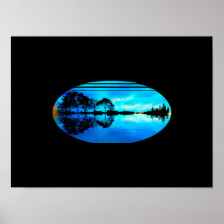 Guitar Sunset Sky Treatments Lugano Highlights Poster