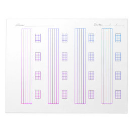 Guitar Tab Paper – Printable Tablature Template Notizblock