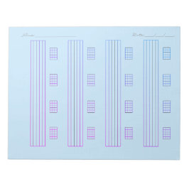 Guitar Tab Paper – Printable Tablature Template Notizblock