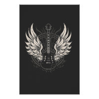 Guitar with angel wings