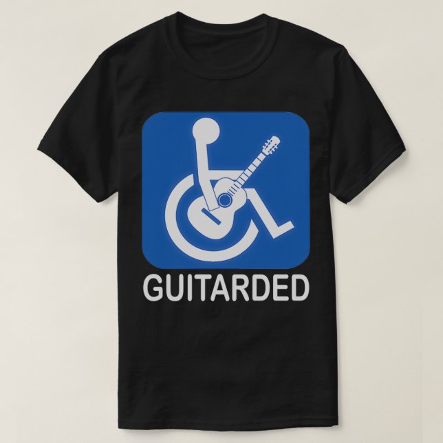 Guitarded Funny Joke Guitar T-Shirt (Design vorne)