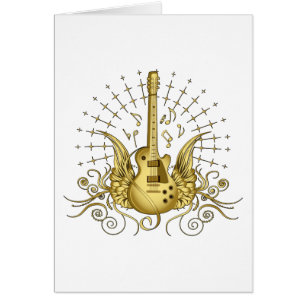 Guitare à ailes dorées