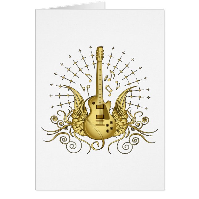 Guitare à ailes dorées (Devant)