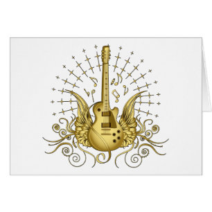 Guitare à ailes dorées