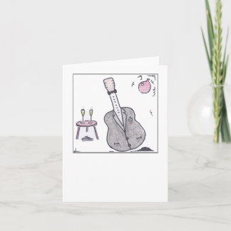Guitare à une fête Carte d'anniversaire