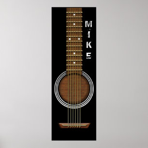 GUITARE ACOUSITIQUE 12 X 36 BANNIÈRE POSTER