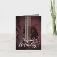 Guitare acoustique Bonne carte d'anniversaire