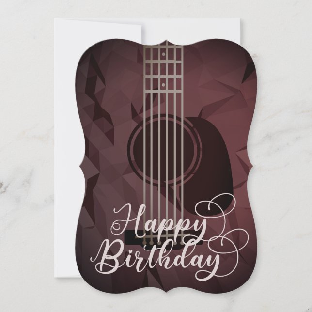 Guitare acoustique Bonne carte d'anniversaire (Devant)