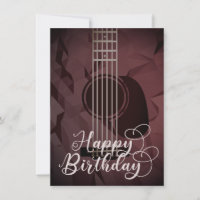 Guitare acoustique Bonne carte d'appartement d'ann