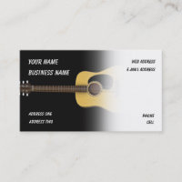 Guitare acoustique - Carte de visite de musique