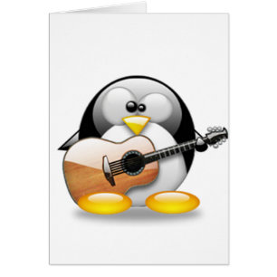 Guitare acoustique Tux (Linux Tux)