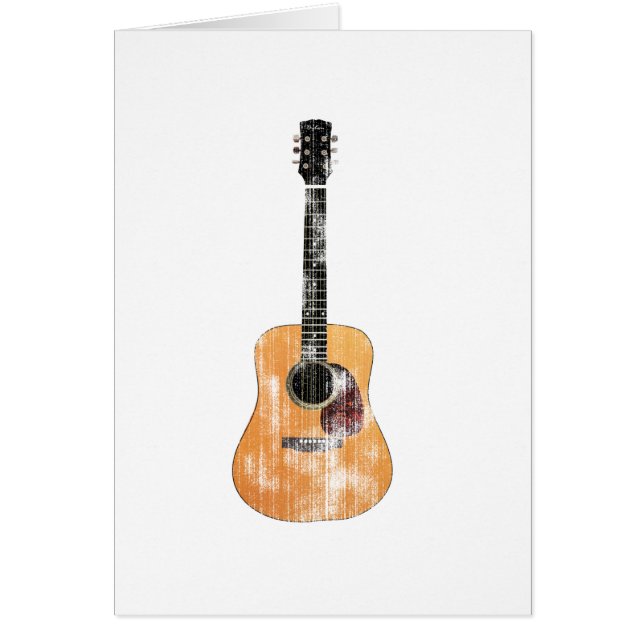 Guitare acoustique verticale en détresse (Devant)