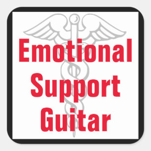 Guitare de support émotionnel - Sticker amusant
