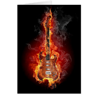 Guitare flamboyante de roche