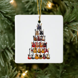 Guitare Lumière Ornement de Noël Joyeux Noël Cadea