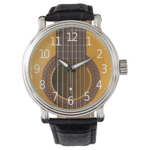 Guitare musicale simple et élégante   Montre Homme