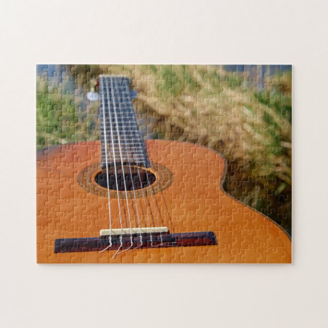 Guitare / Puzzle de photo aux instruments de musiq (Horizontal)