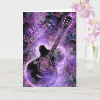 Guitare Rock and Roll Carte d'anniversaire