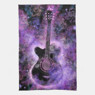 Guitare romantique Musique Serviette de cuisine